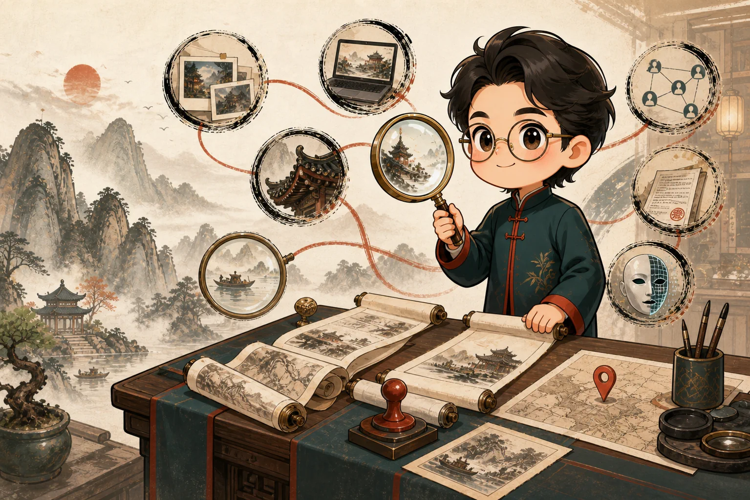 Q版教師以多個來源建立查證證據鏈